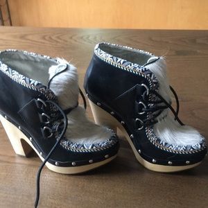 Belle clogs with real fur